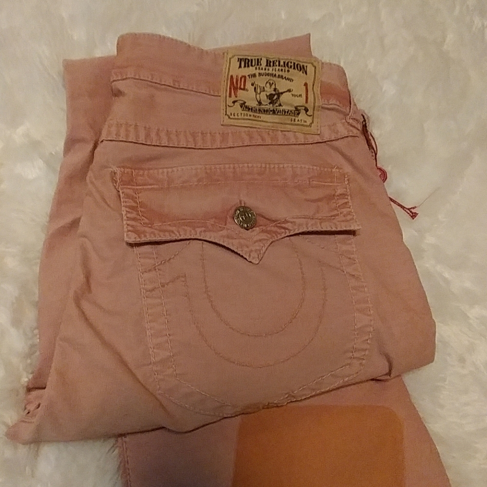 Mens Red True Religion jeans